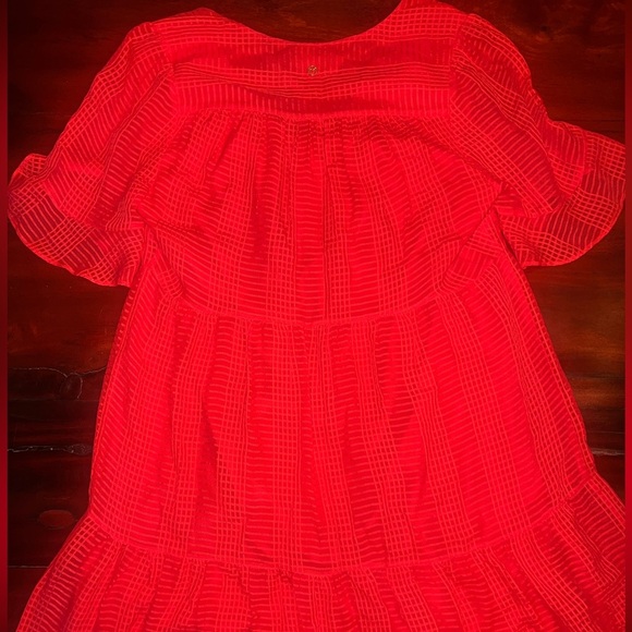 Marie Oliver Silk Knee Length Dress Sz:Xs in Orange - Picture 6 of 9